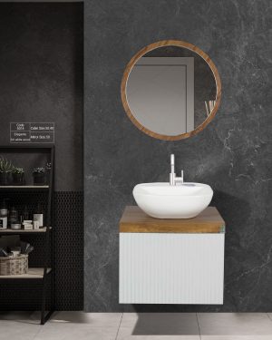 روشویی کابینتی کاکتوس مدل elegante 50 رنگ سفید آنتیک کد 5014