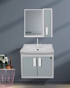 روشویی کابینتی مدل میخک درب طوسی کد 1024