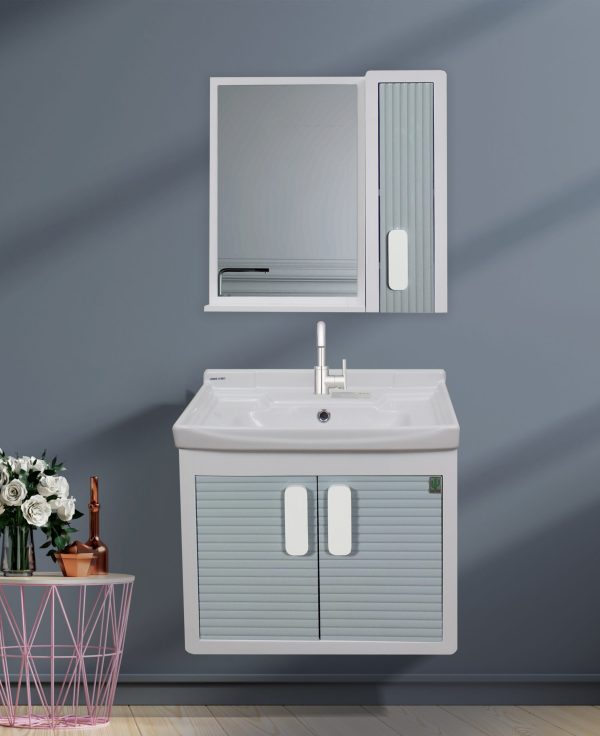 روشویی کابینتی مدل میخک درب طوسی کد 1024
