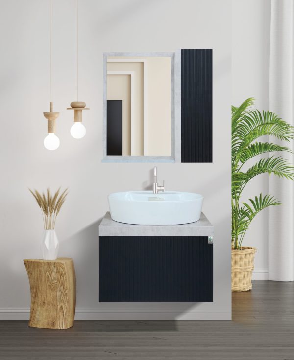 Cactus Cabinet Washbasin Model Elegant Black Color Patina 5031