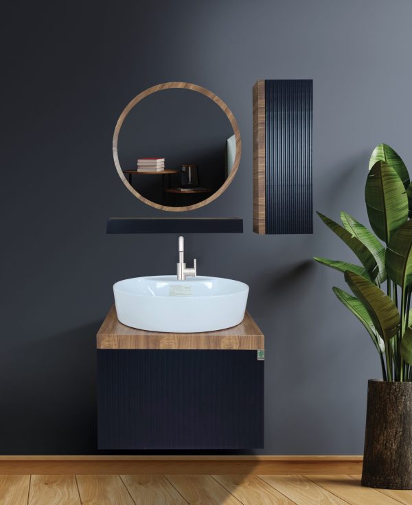 Cactus Cabinet Washbasin Antique Black Ecotis Code 5027